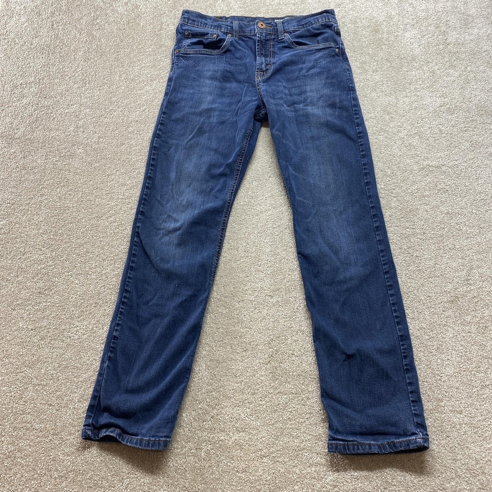 Wrangler Slim Straight Jeans Mens 29x30 Blue Dark Wash Denim 92SNWGA
